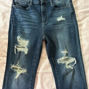 Judy Blue Skinny Distressed Blue Jeans